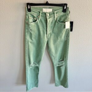 Mother Superior Tomcat Chew Mint Green Women's Jeans NWT 25